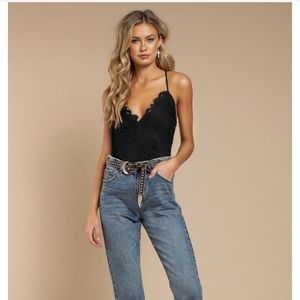 Black Lace Teddy Size S NWT